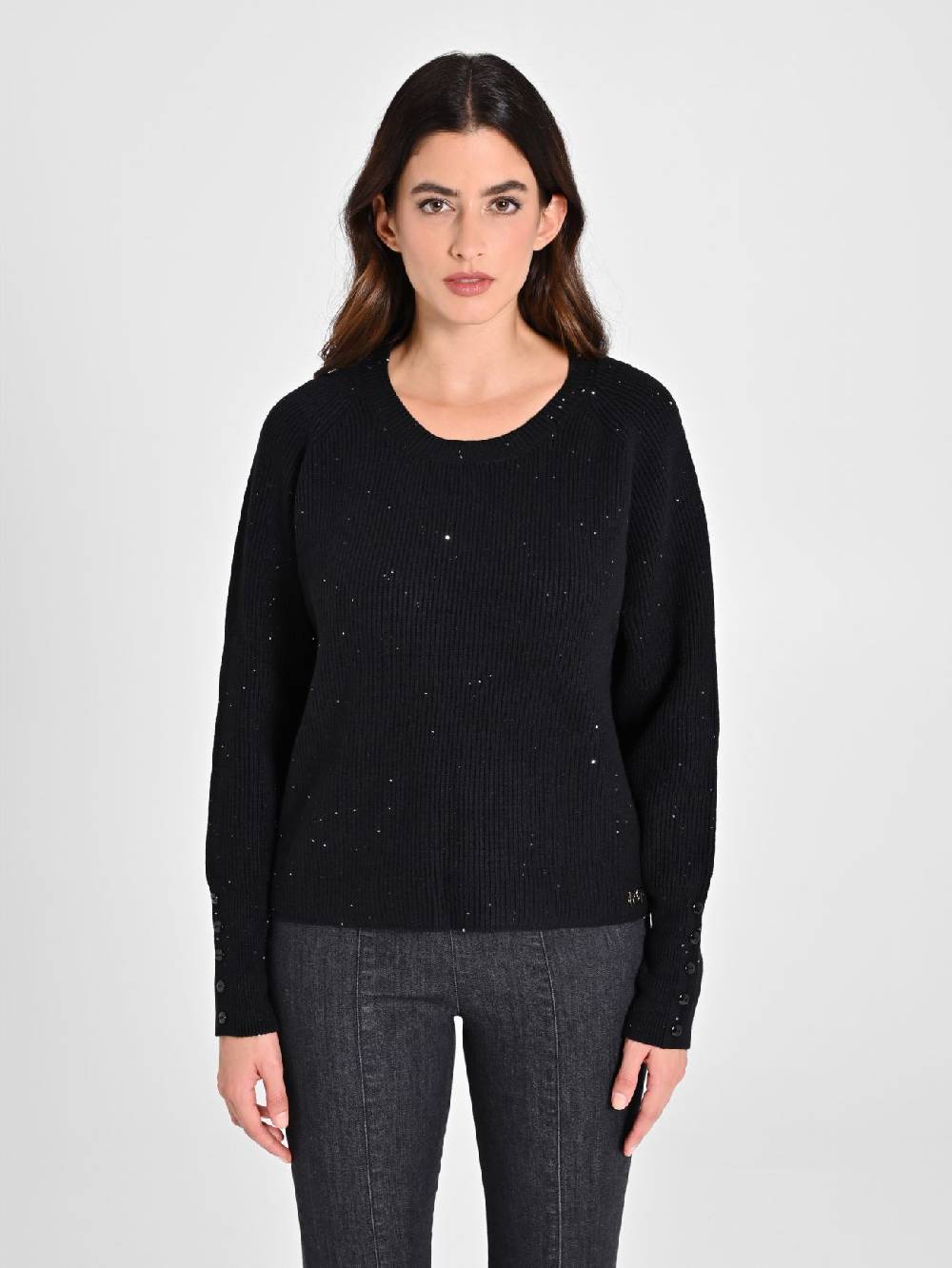 Rinascimento Maglione Nero Paillettes Nuovi prodotti
