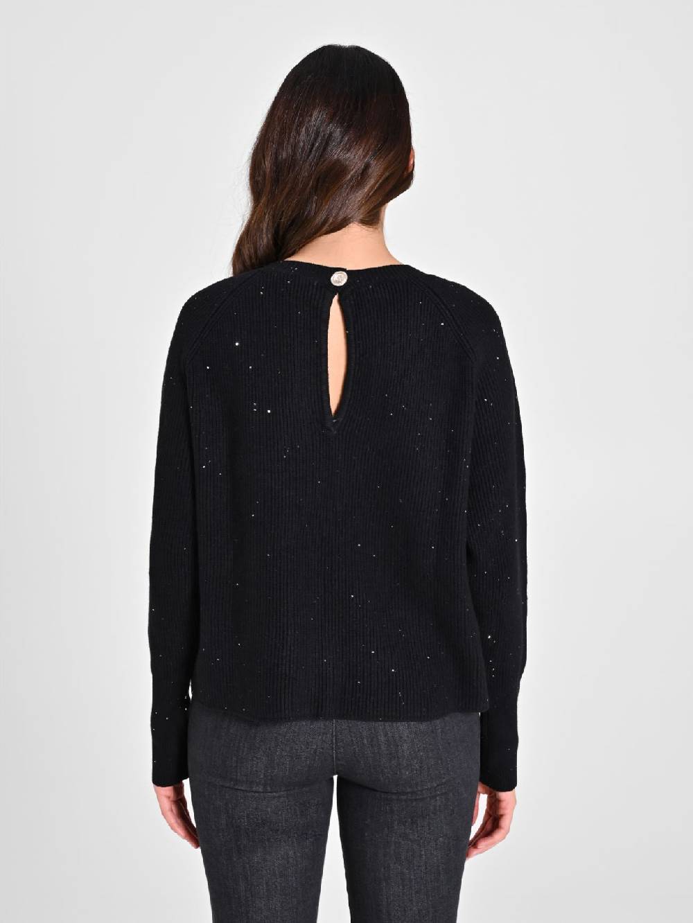 Rinascimento Maglione Nero Paillettes Nuovi prodotti