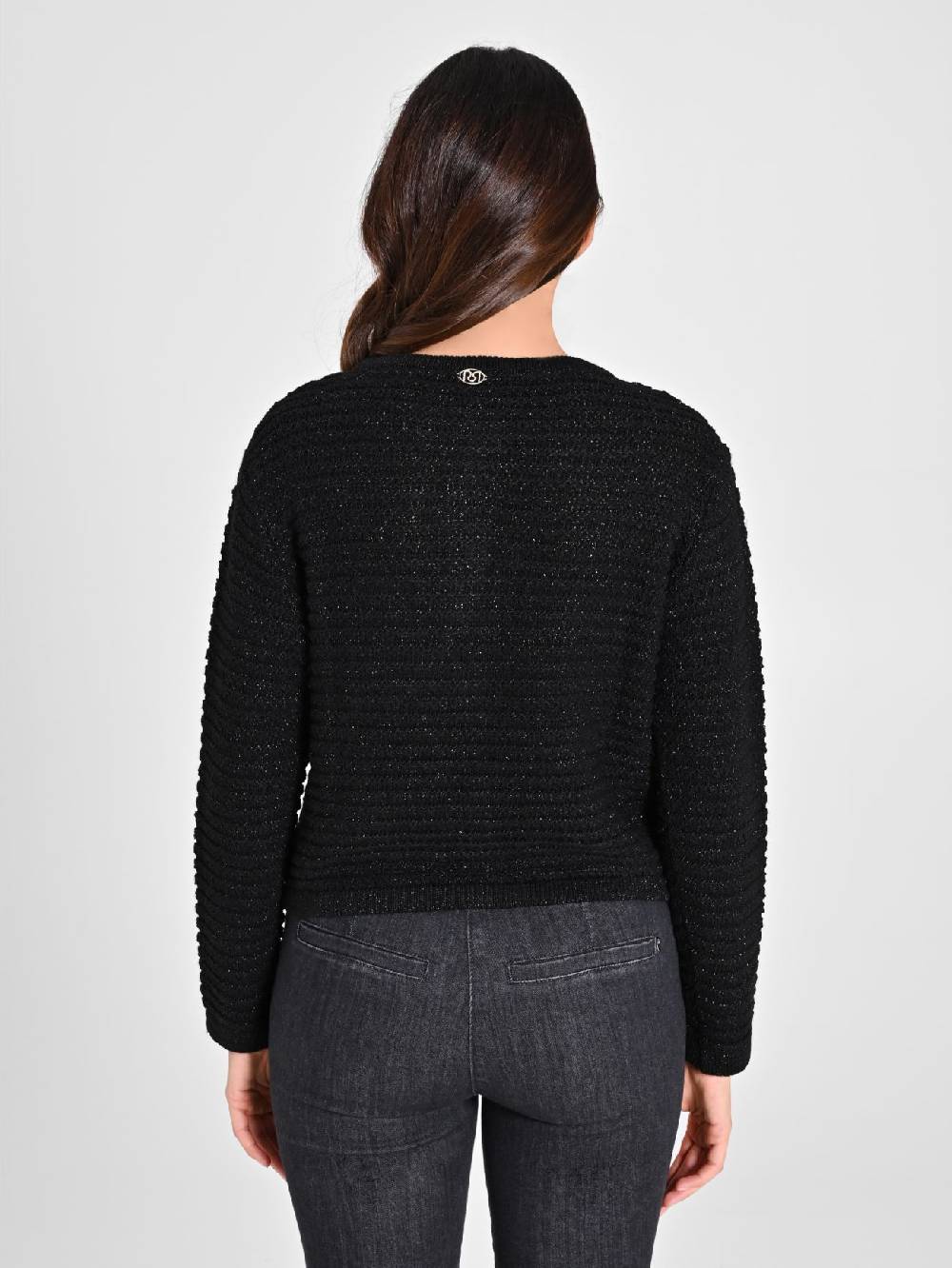 Rinascimento Cardigan Lurex Argento Liquidazione