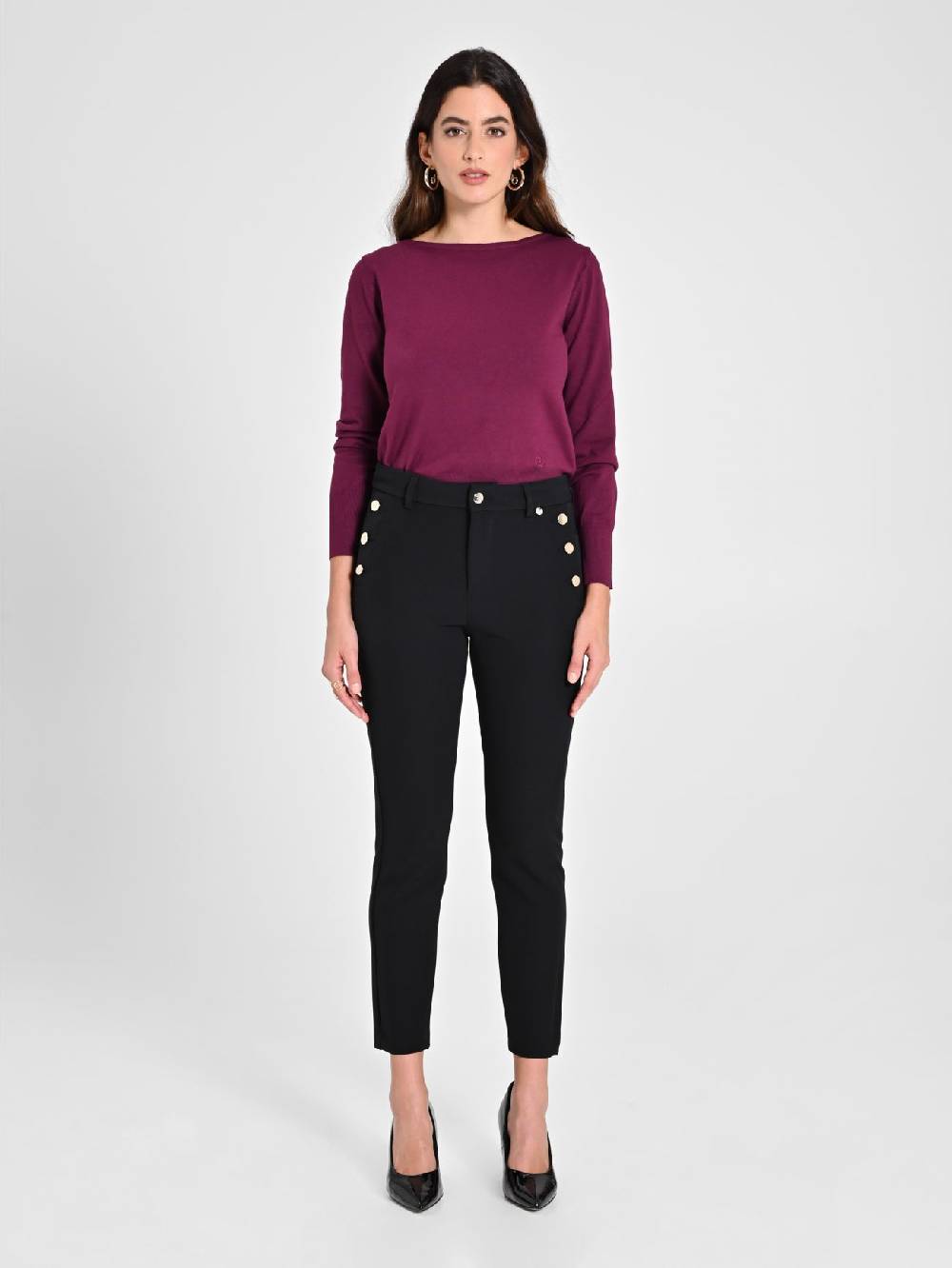 Rinascimento Pantaloni Skinny Neri Offerte giornaliere