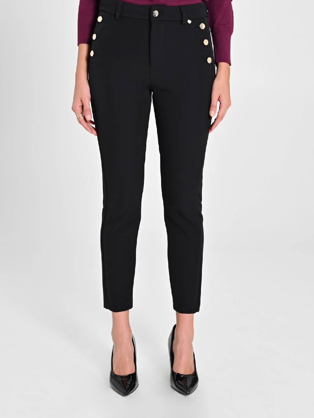 Rinascimento Pantaloni Skinny Neri Offerte giornaliere