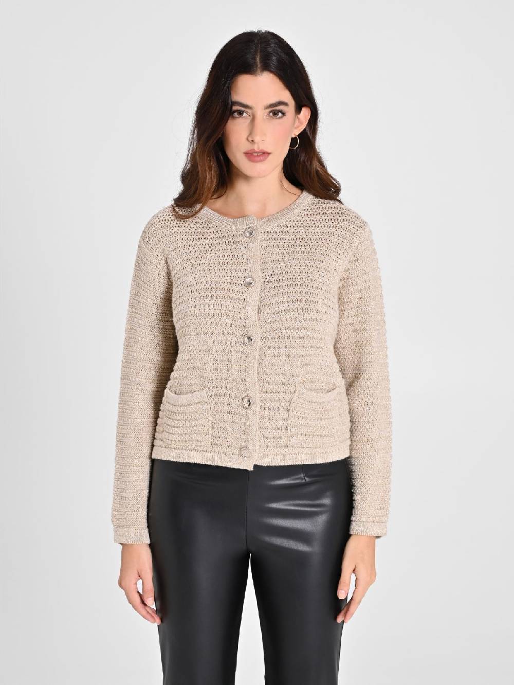 Rinascimento Cardigan Lurex Oro Super Saving Price