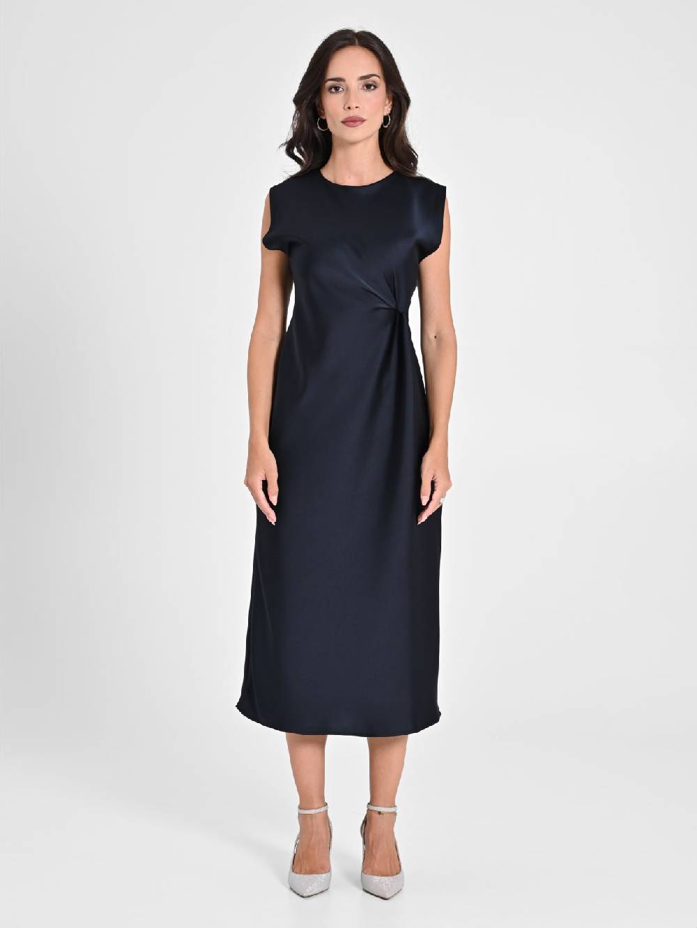 Rinascimento Abito Midi Nero decoro Nodo Fino al 50% di sconto