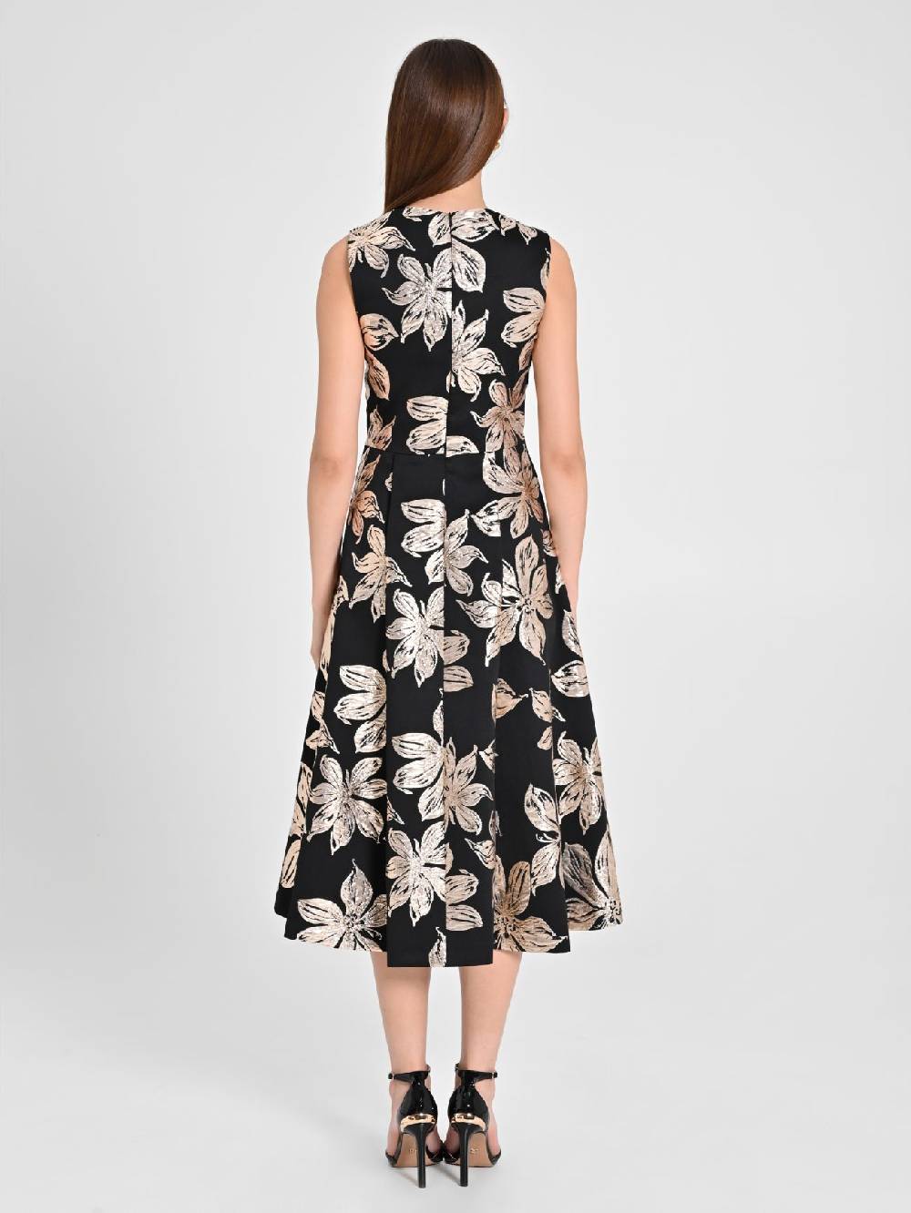 Rinascimento Abito Fiori Dorati Jacquard Discount Store per i nuovi prodotti