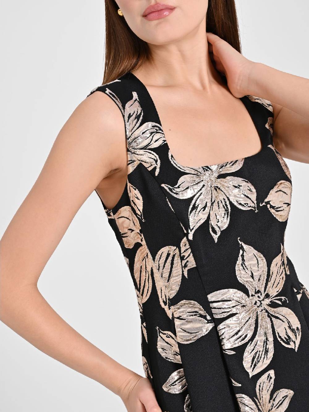 Rinascimento Abito Fiori Dorati Jacquard Discount Store per i nuovi prodotti
