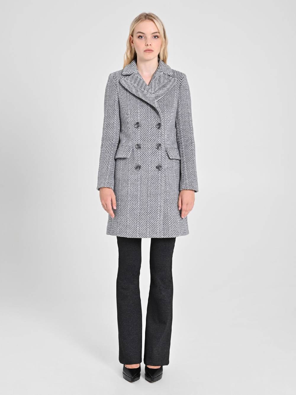 Rinascimento Cappotto Grigio Spinato Italy