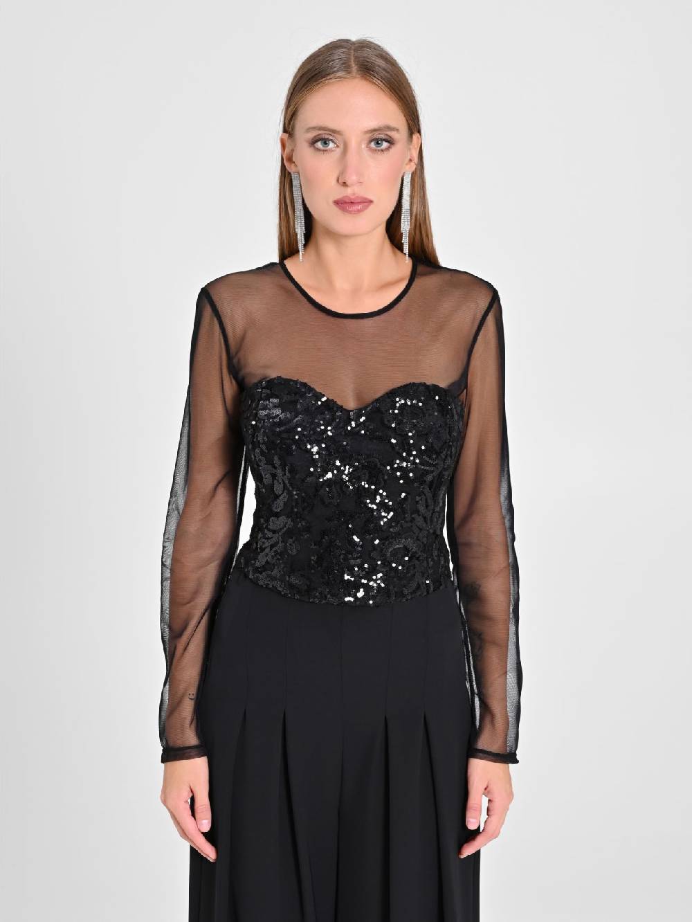 Rinascimento Top Bustier Paillettes Vendita