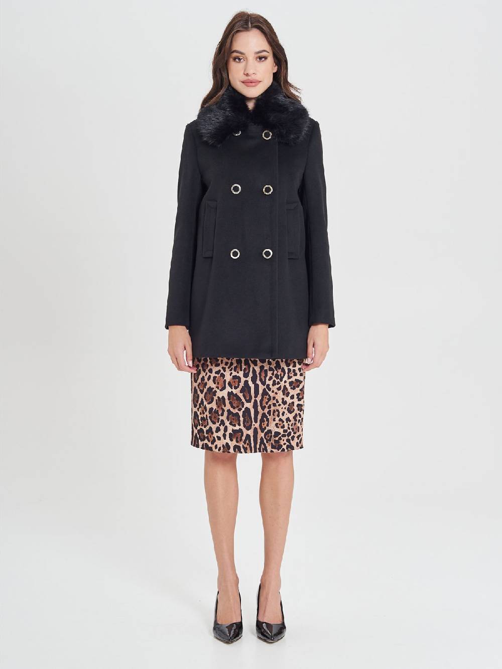 Rinascimento Cappotto Nero Doppiopetto Promozione