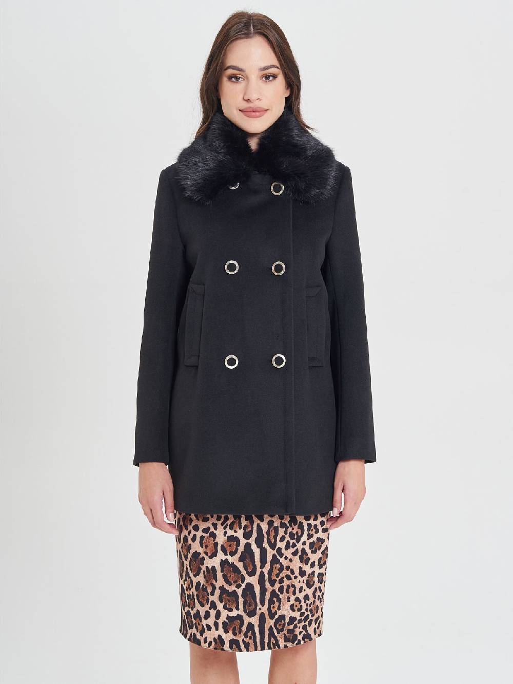 Rinascimento Cappotto Nero Doppiopetto Promozione