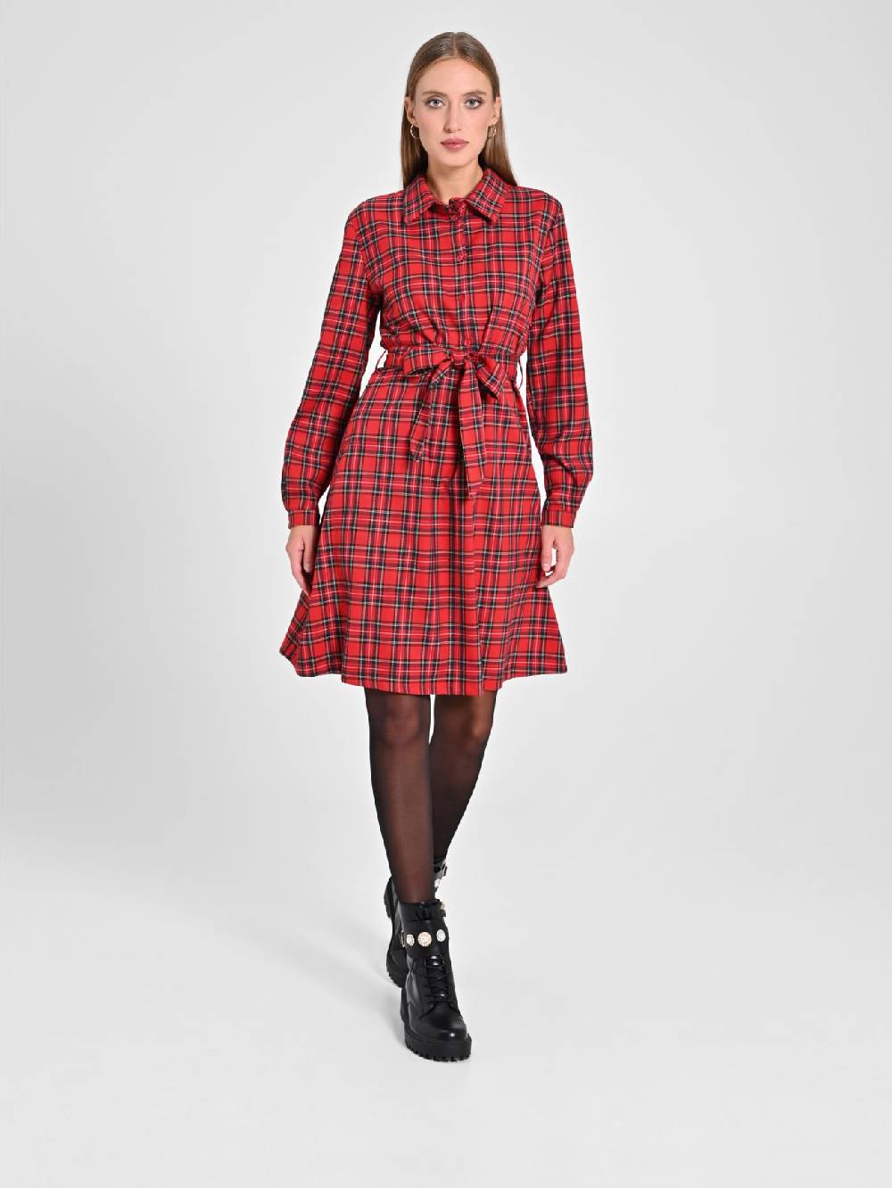 Rinascimento Chemisier in Tartan Pezzi Unici