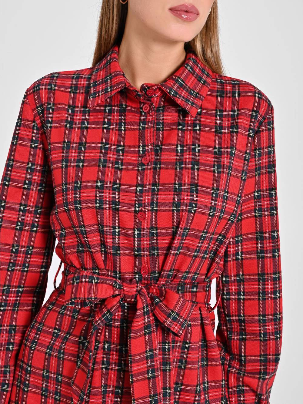 Rinascimento Chemisier in Tartan Pezzi Unici