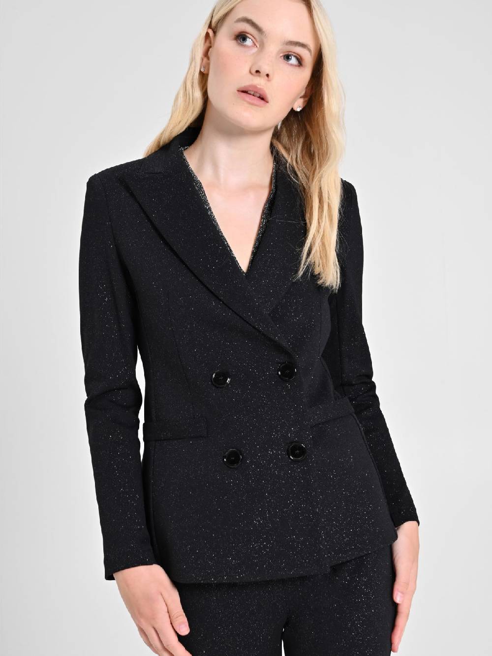 Rinascimento Giacca Glitter Nera Negozi Online