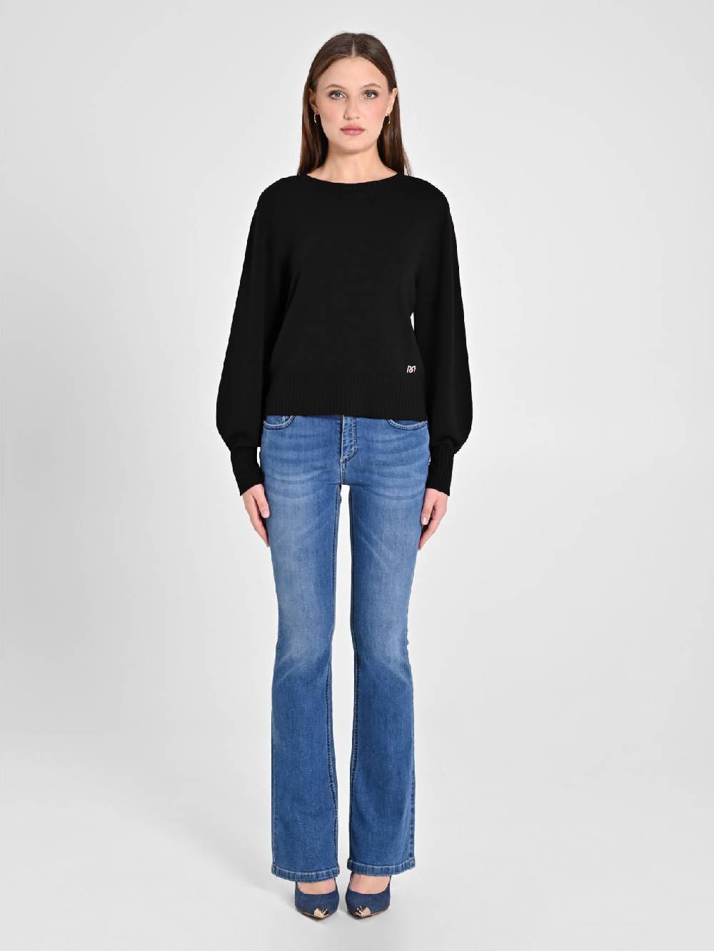 Rinascimento Maglioncino Lana Merino Extrafine Nero Hotsell
