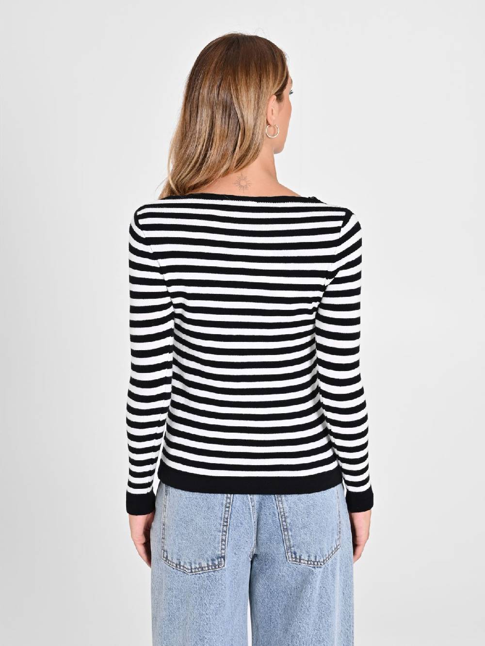 Rinascimento Maglioncino a Righe Black & White Flash Sale