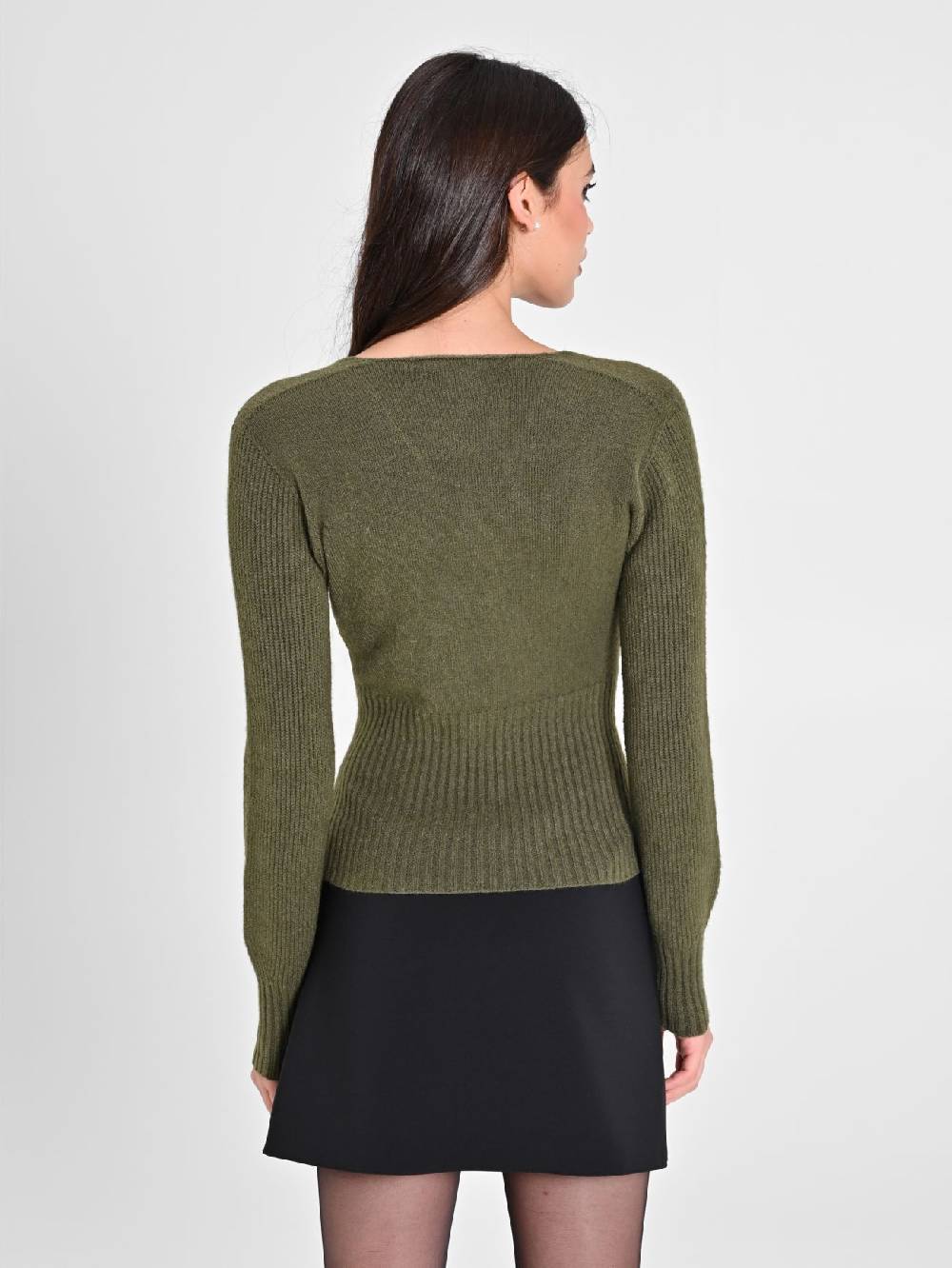 Rinascimento Maglioncino Verde con Incrocio Black Friday