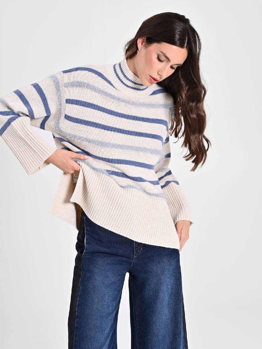 Rinascimento Maglia misto Lana a Righe Cyber Monday