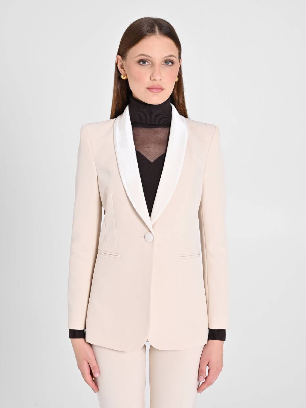 Rinascimento Giacca Tuxedo Beige Offerta Anniversario