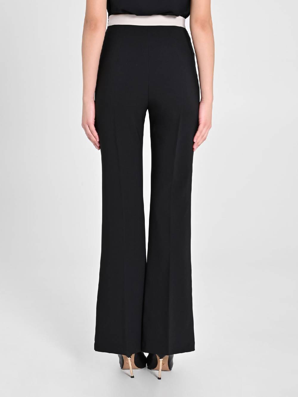 Rinascimento Pantalone Bicolor Nero & Beige Vendita calda