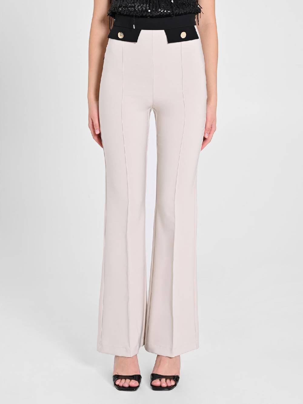 Rinascimento Pantalone Bicolor Beige & Nero Offerta migliore
