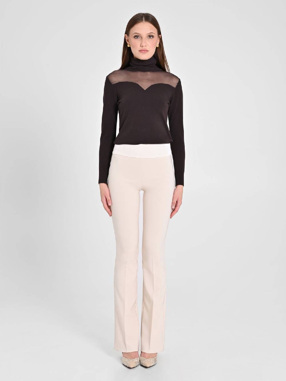 Rinascimento Pantaloni Tuxedo Beige Latest fashion