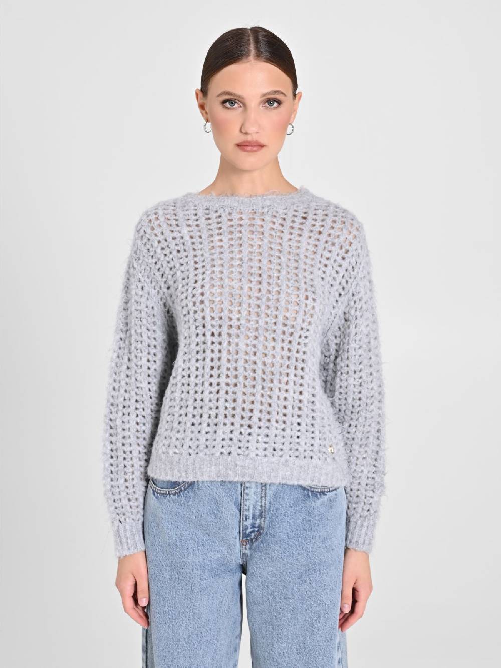 Rinascimento Maglioncino Grigio Paillettes Online Outlet