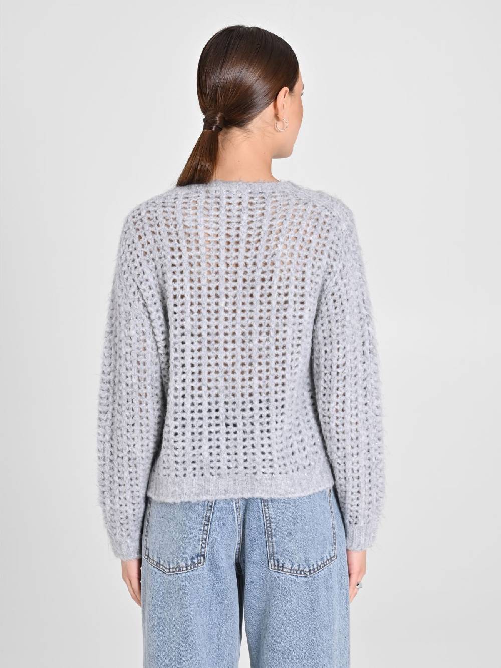Rinascimento Maglioncino Grigio Paillettes Online Outlet