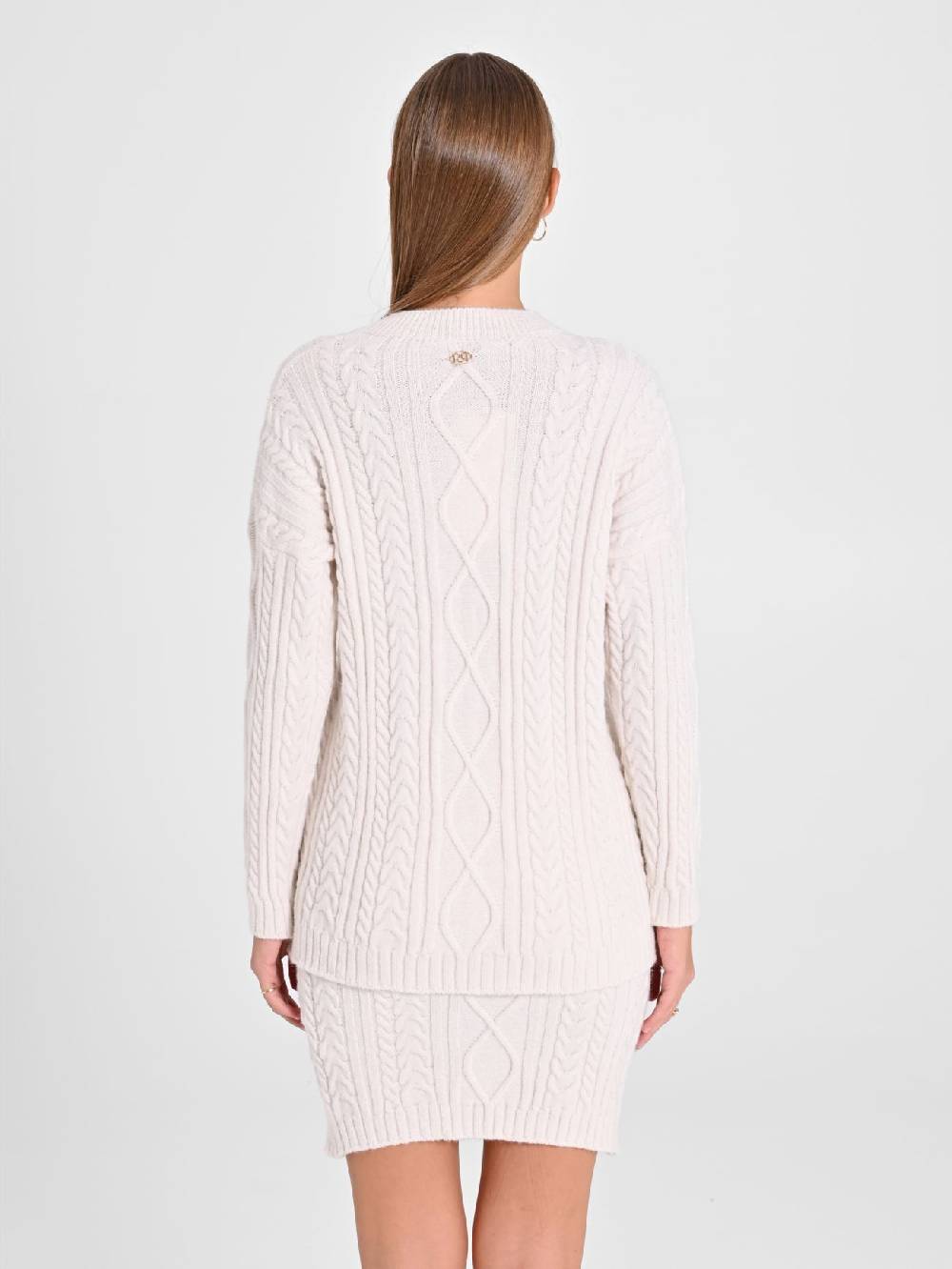 Rinascimento Maglione Bianco con Perle Grandi sconti