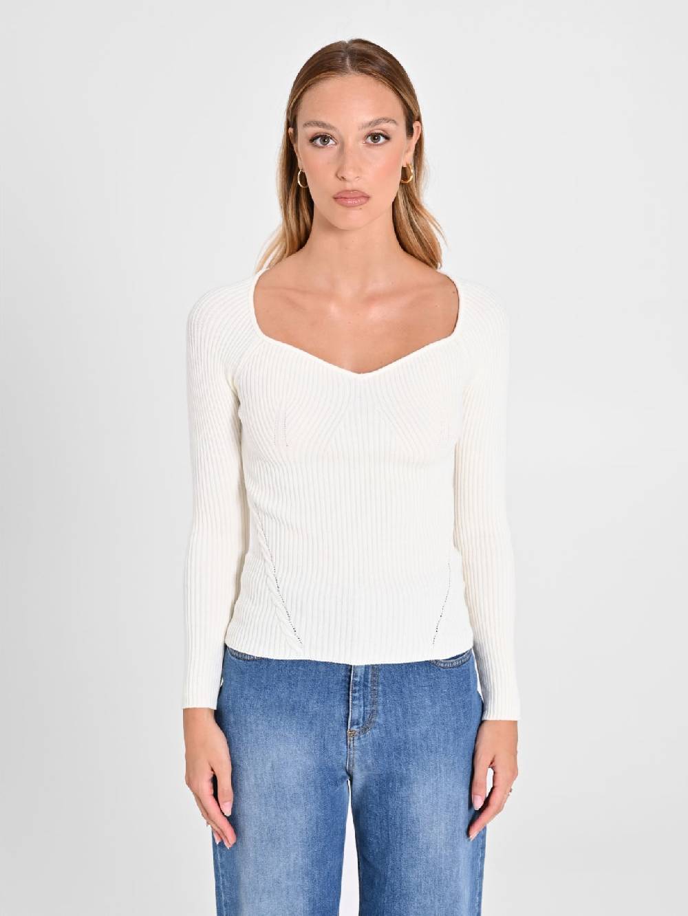 Rinascimento Maglia Bianca con Scollo a Cuore Ultimi due giorni