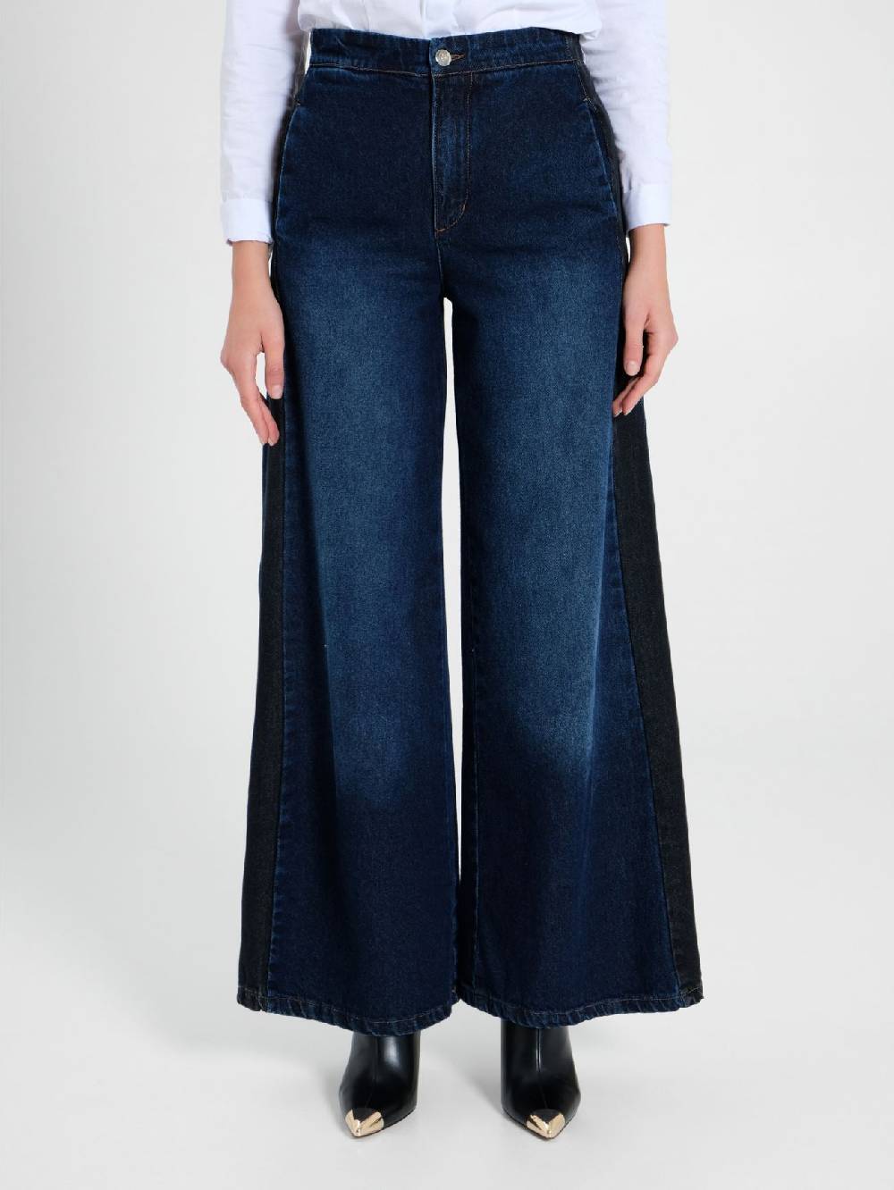 Rinascimento Jeans Palazzo con Banda Promozione temporanea