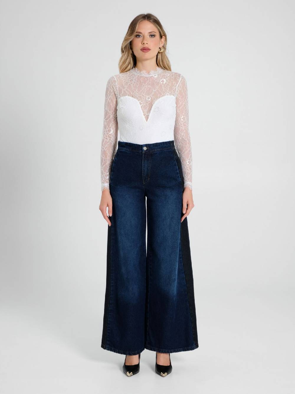 Rinascimento Blusa Body in Pizzo Fino al 55% di sconto