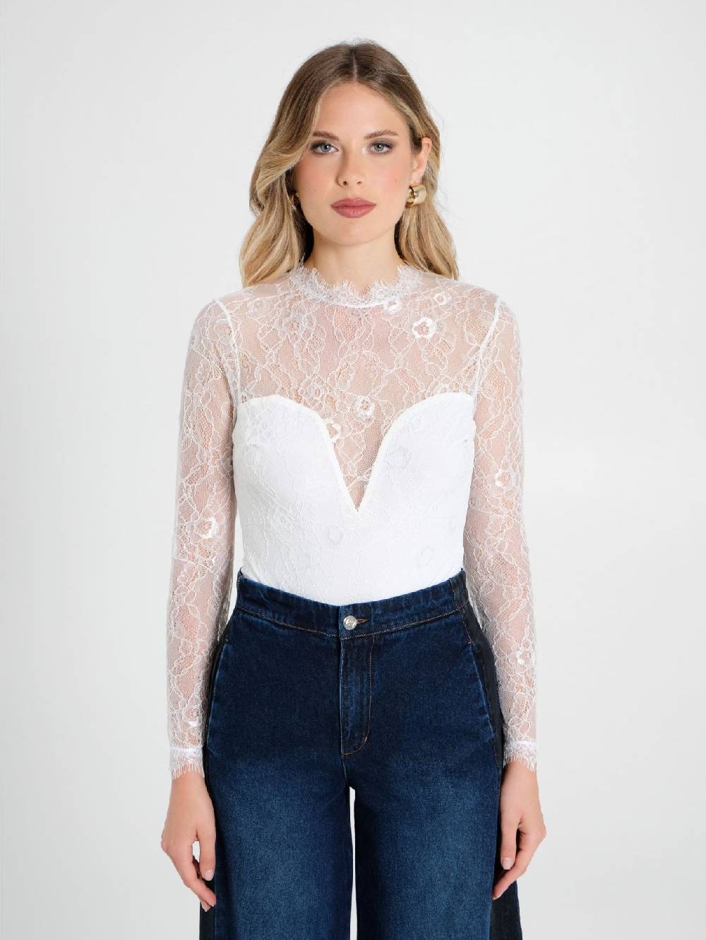 Rinascimento Blusa Body in Pizzo Fino al 55% di sconto