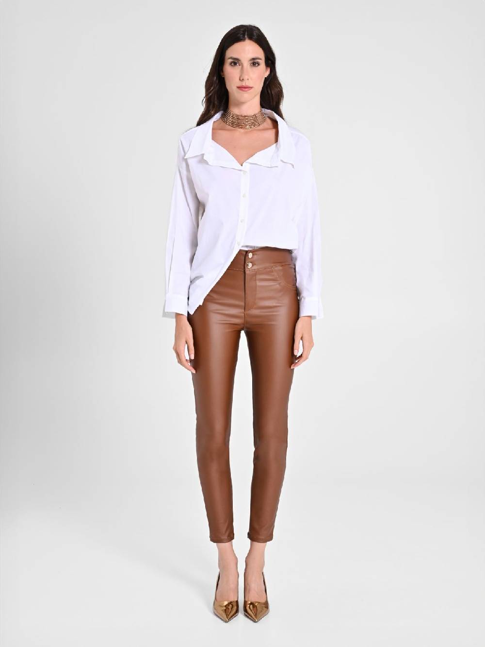 Rinascimento Pantaloni simil pelle Esporta salva