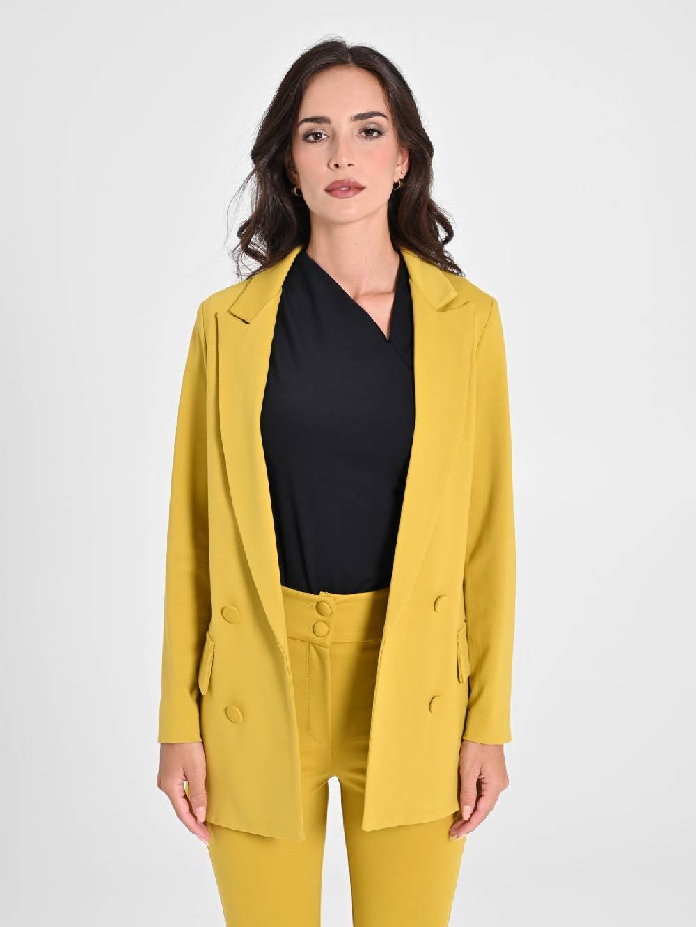 Rinascimento Giacca Aperta in Punto Milano Giallo Promozione