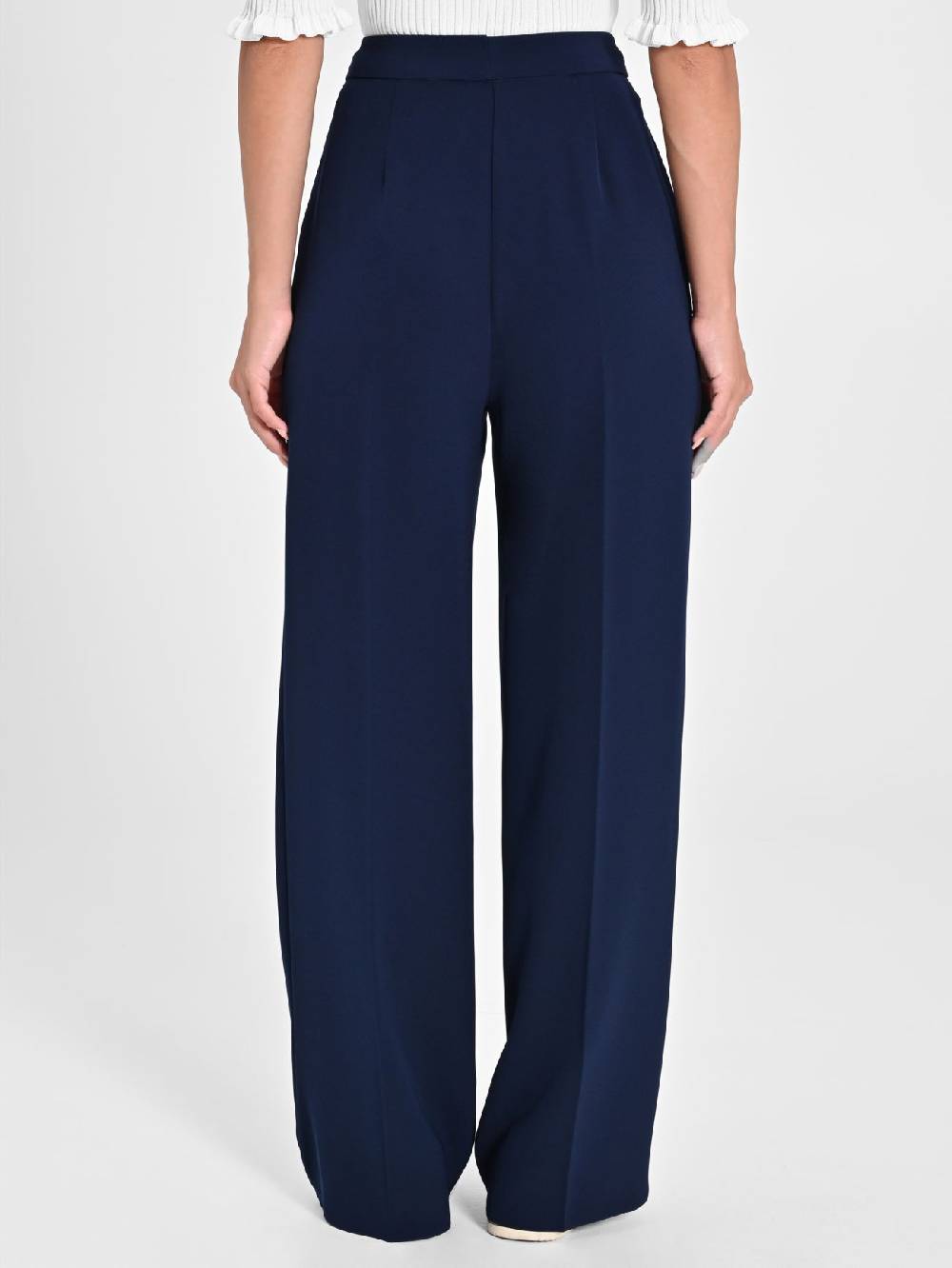 Rinascimento Pantalone Palazzo Blu in Crepe Vendita Calda