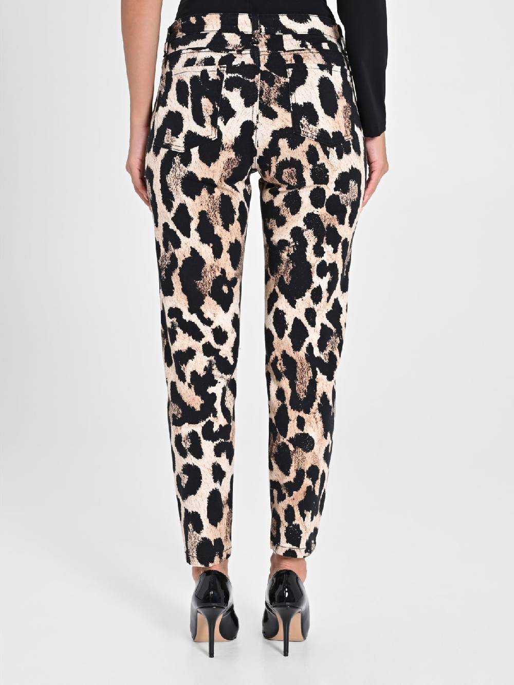Rinascimento Pantaloni Denim Skinny Stampa Animalier Vendita Economica