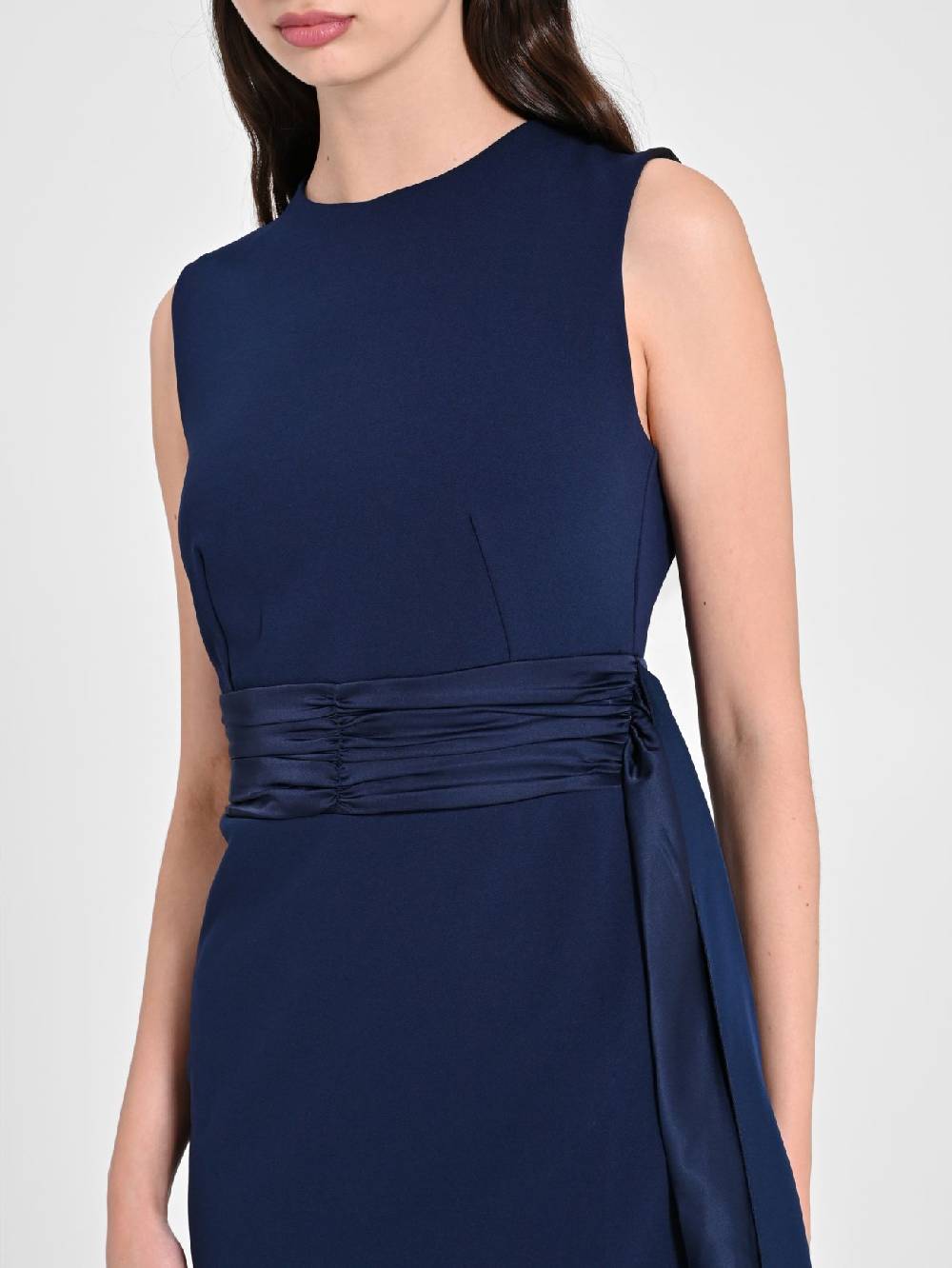 Rinascimento Tubino in Scuba mano Crepe Blu Donna I Più Venduti