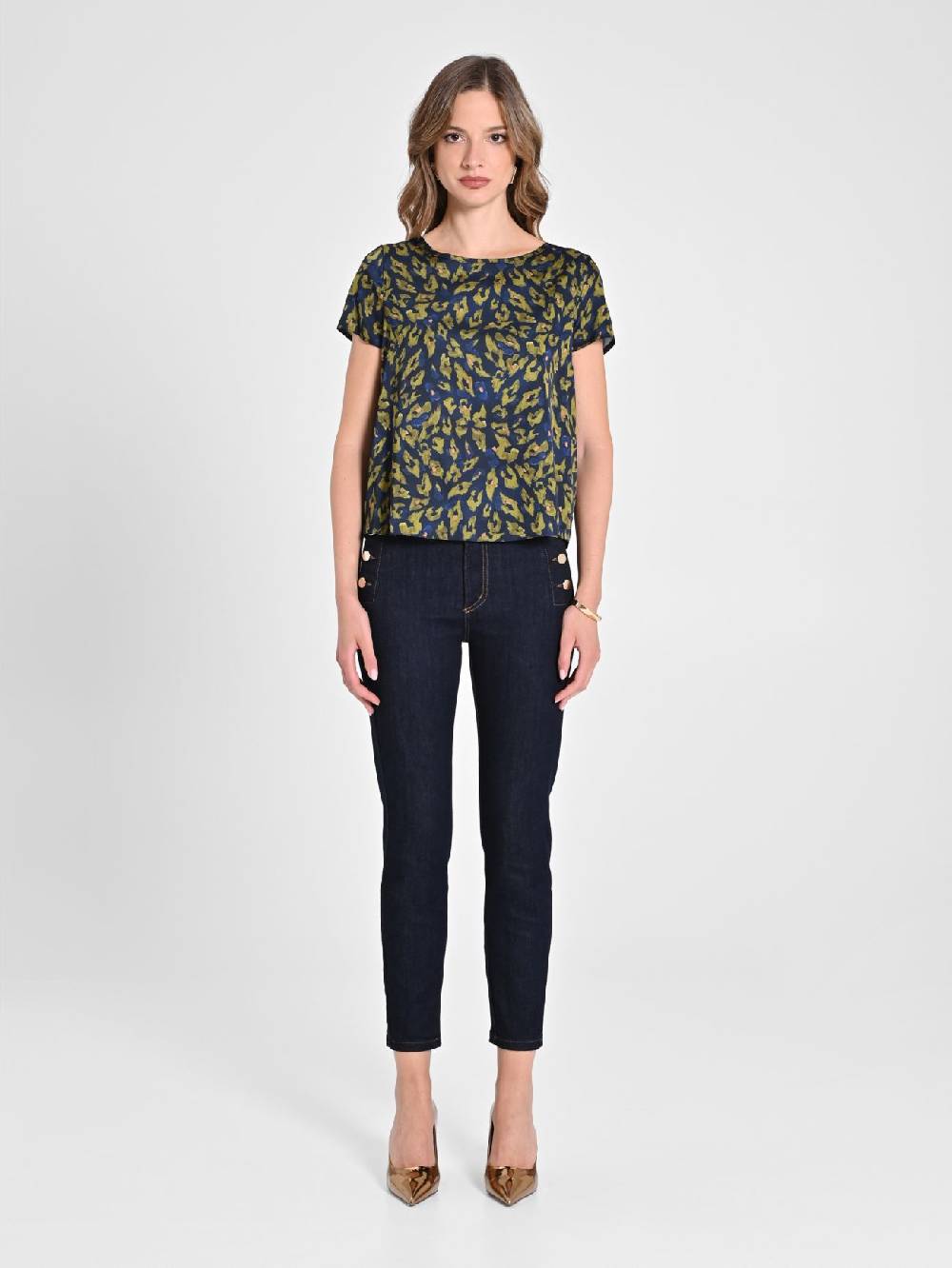 Rinascimento Blusa Animalier Moda