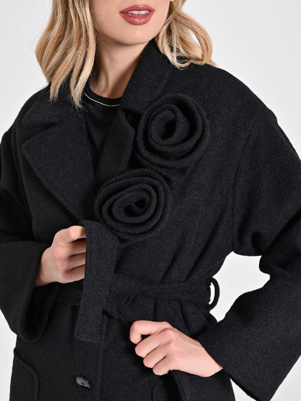 Rinascimento Cappotto Lungo con Rose Negozio online di fabbrica