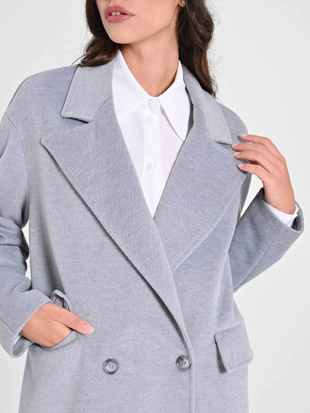Rinascimento Maxi Cappotto Grigio Online Outlet