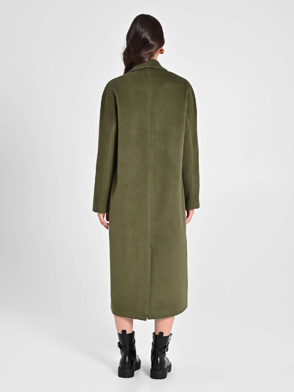 Rinascimento Maxi Cappotto Verde Militare Offerta temporanea