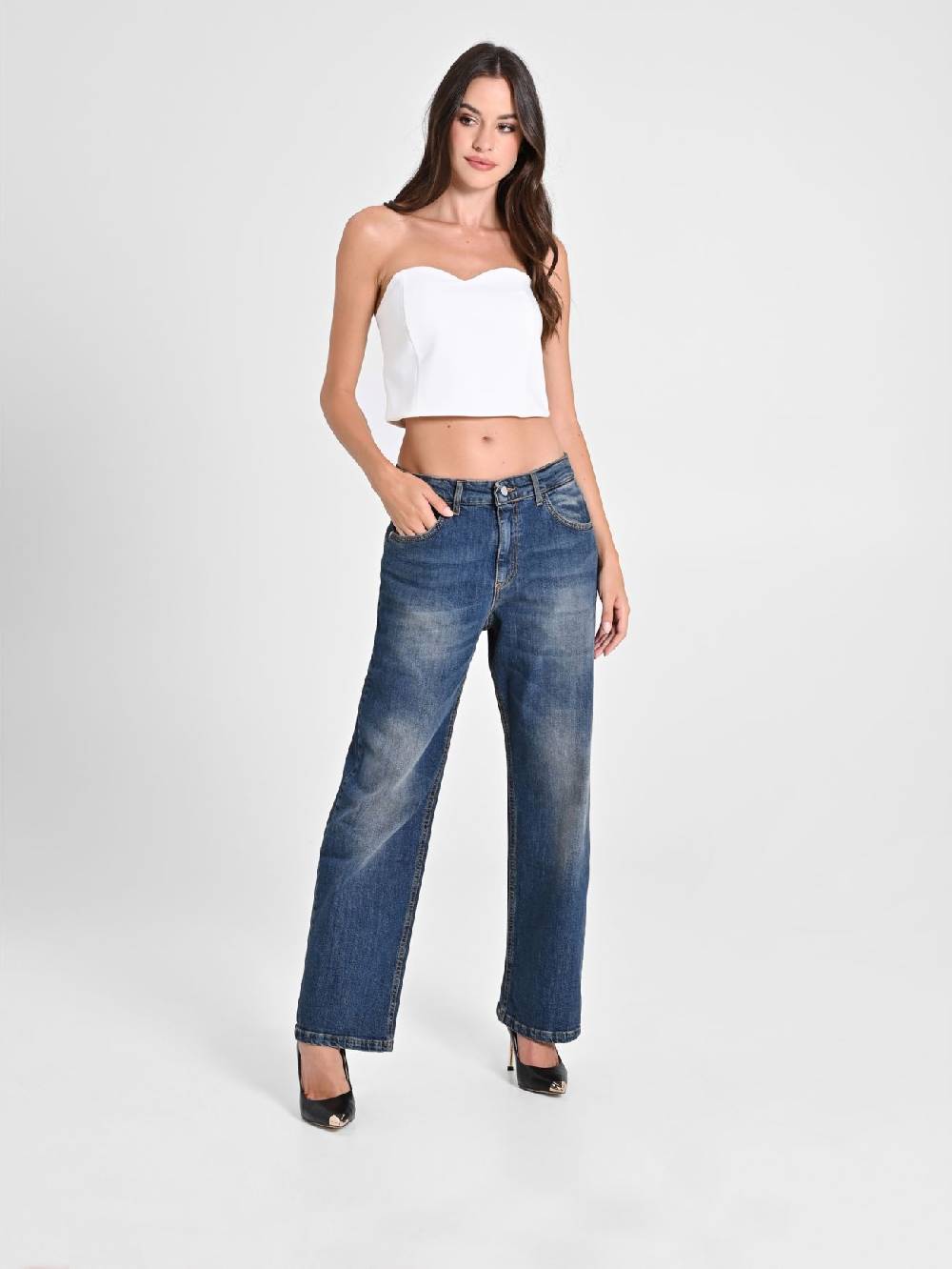 Rinascimento Jeans Gamba Ampia
