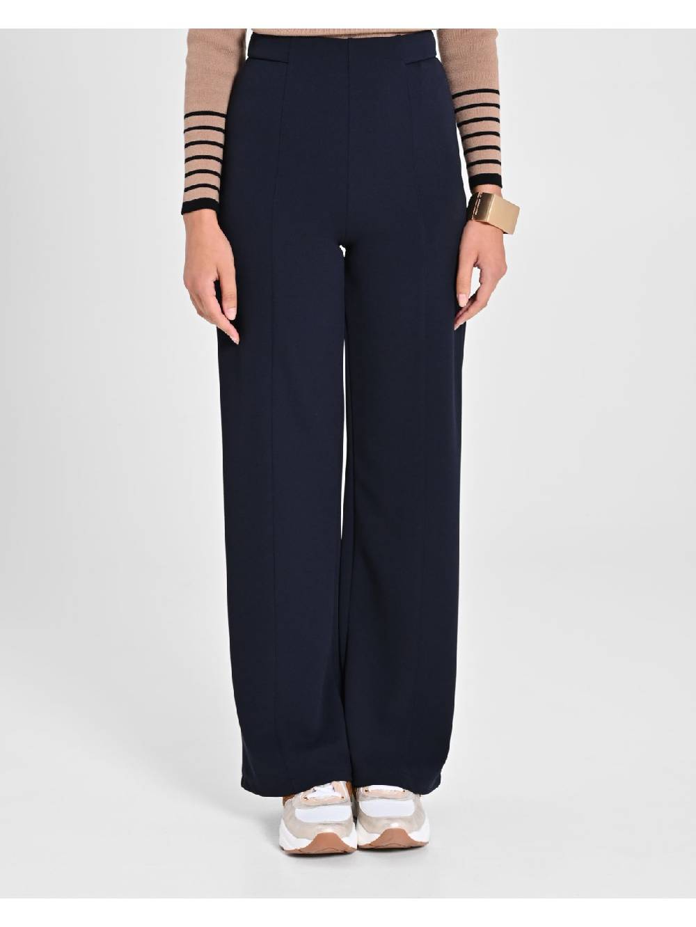 Rinascimento Pantaloni Cropped Blu Navy Ultimi tre giorni