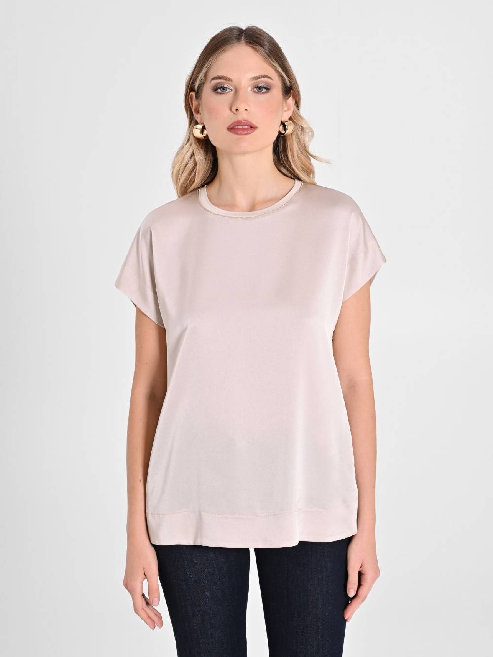 Rinascimento Blusa Envers Satin Beige Fino al 50% di sconto