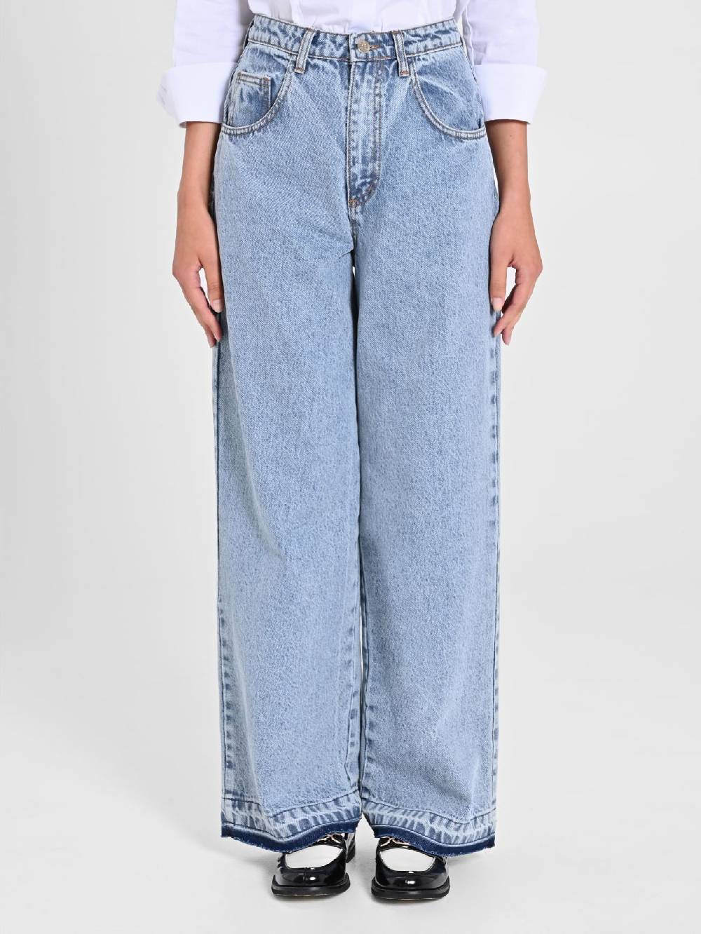 Rinascimento Jeans Chiari Wide Leg Fino al 60% di sconto