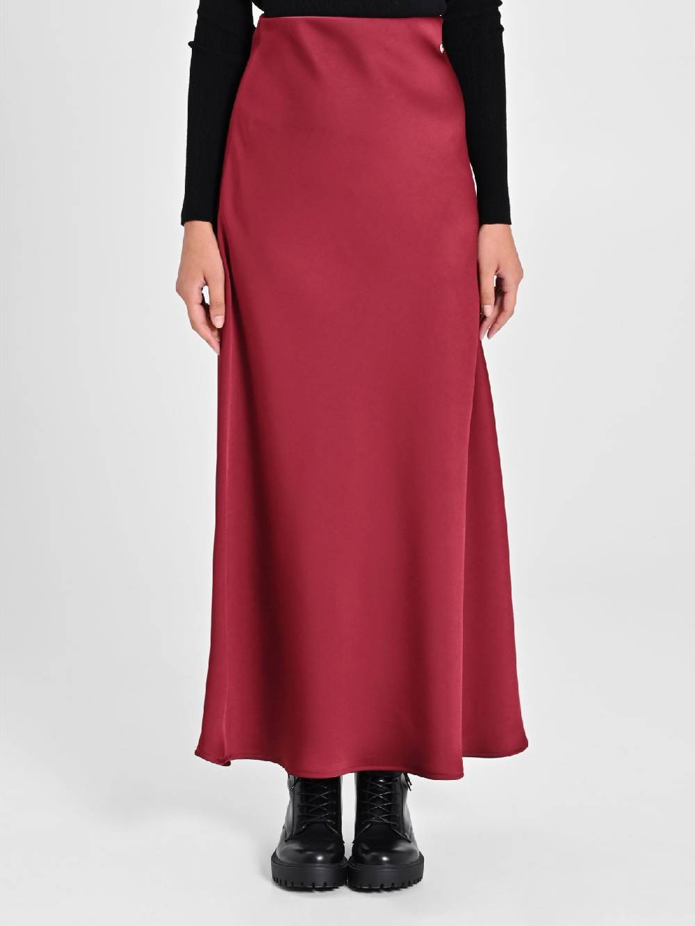 Rinascimento Gonna Midi in Envers Satin Offerta speciale della fabbrica