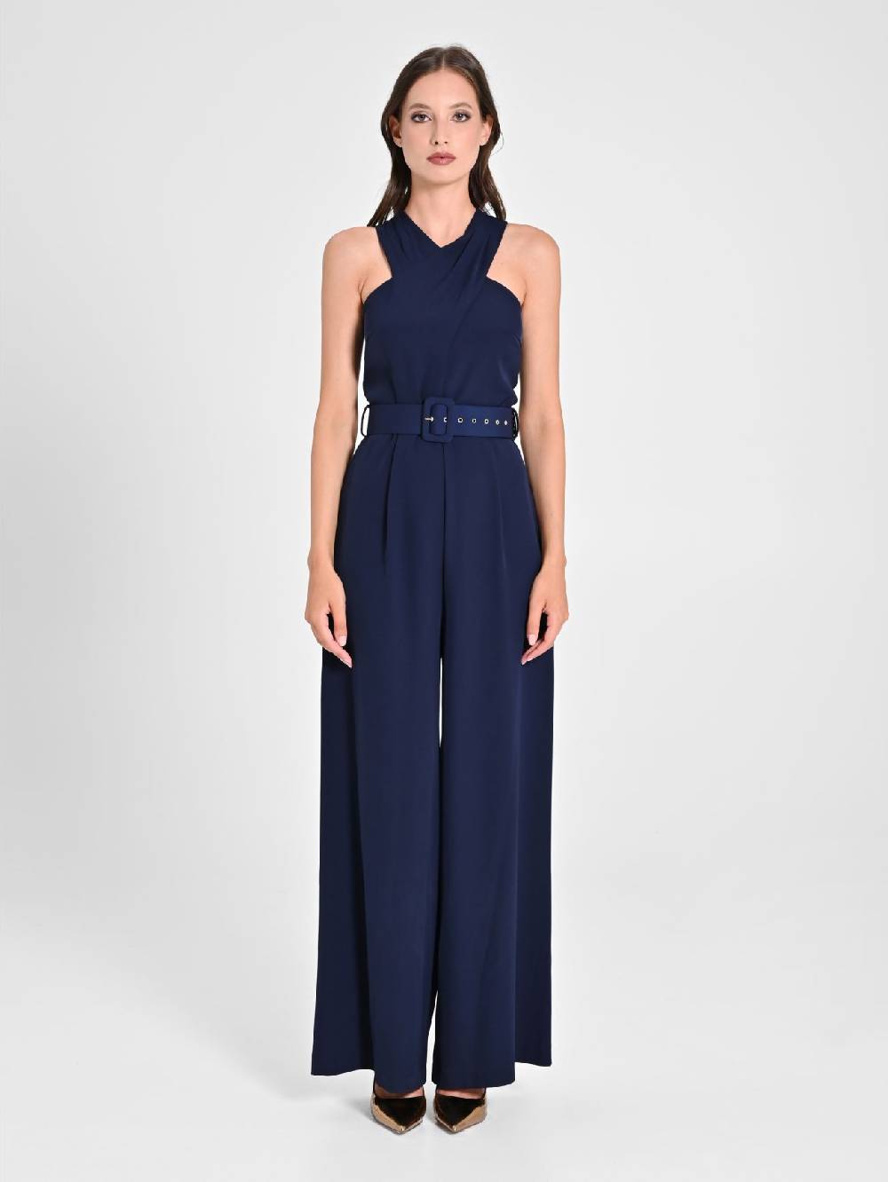 Rinascimento Tuta con Scollo intrecciato Blu Navy Solo un giorno rimasto
