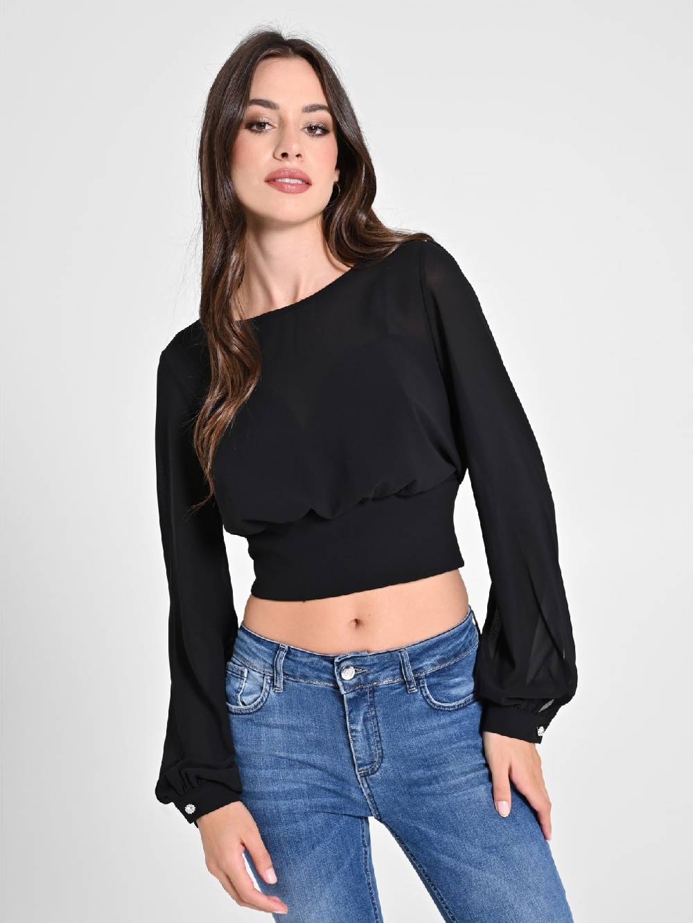 Rinascimento Blusa in Georgette con Top 50% di sconto con spedizione gratuita