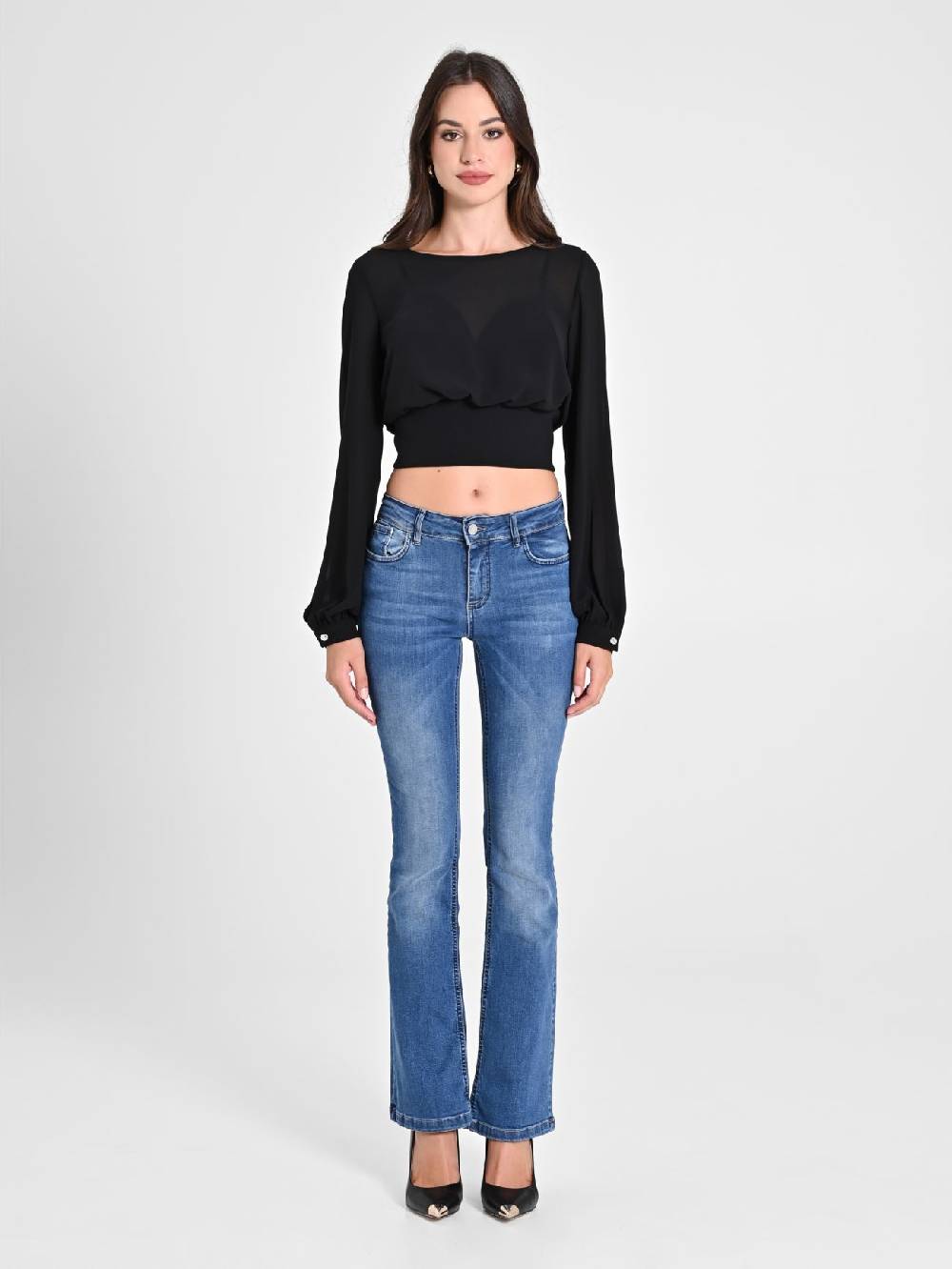 Rinascimento Blusa in Georgette con Top 50% di sconto con spedizione gratuita