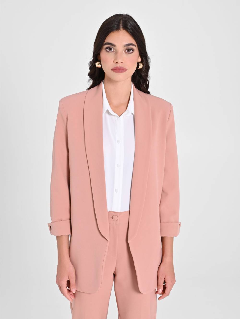 Rinascimento Giacca Aperta Rosa Italia