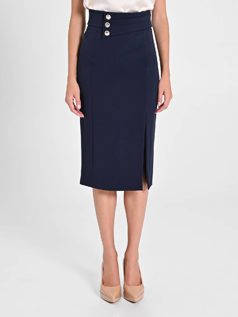 Rinascimento Gonna Tubino Blu Navy Fino Al -60%